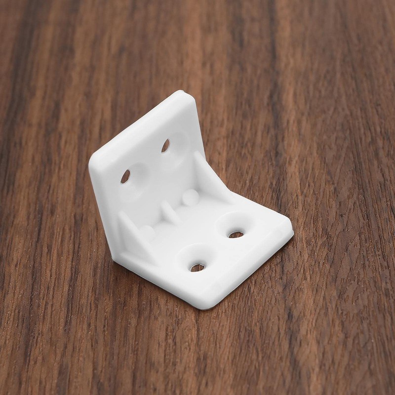 100pcs Furniture Corner Braces Plastic Angle Corner Bracket 4 Hole