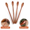 Long Handled Teaspoons, Natural Small Wooden Spoons Long Wooden Stirring
