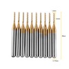 10pcs 1 mm Carbide Square End Mill Titanium Coated Engraving