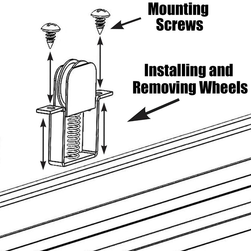 Sliding Screen Door Bottom and Top Rollers Replacement with 1"
