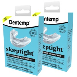 Dentemp SleepTight Mouthpiece - Anti Snoring Devices Custom Fit Mouthguard for a Better Night’s Sleep - Designed by a Dentist and Made in USA 2pk (Packaging May Vary)