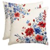 RABUSOFA 4th of July Memorial Day Patriotic Throw Pillow Cover,20x20