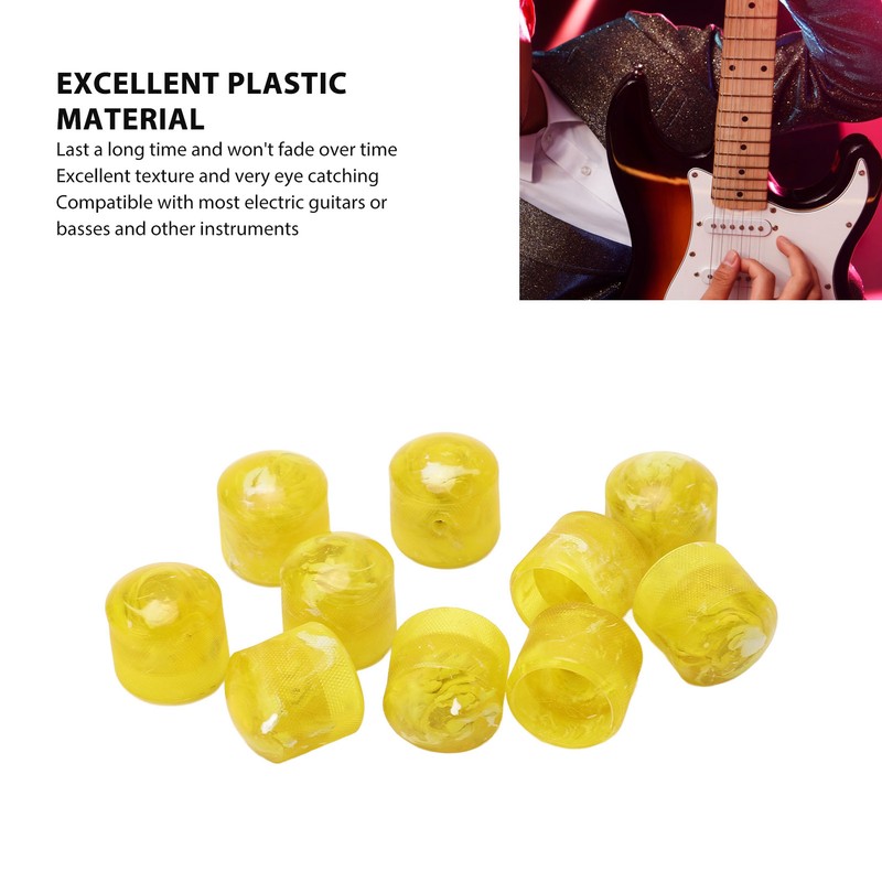 Volume Tone Dome Knobs Plastic Control Electric Guitar Bass Parts