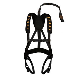 MUDDY Outdoors Magnum Pro Padded Leightweight Adjustable Hunting Deer Treestand Safety Harness System with Suspension Relief and Tree Strap, Black