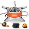 Odoland 4000W Camping Stove, Windproof Adjustable Lightweight Backpacking Gas Stoves,