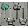 "Happy St. Patricks Day" Lollipop Chocolate Candy Mold Saint Patricks Day 4008