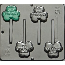 "Happy St. Patricks Day" Lollipop Chocolate Candy Mold Saint Patricks Day 4008