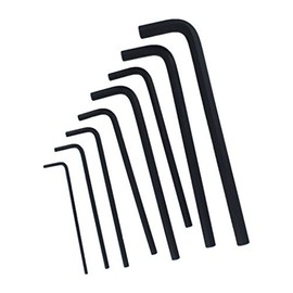 BONDHUS Hexagonal L-Wrench Anti-Fiddling Long Set, Black Dyed, 8 Piece Set (3/32, 1/8, 5/32, 3/16, 7/32, 1/4, 5/16, 3/8 inch) No. 48332