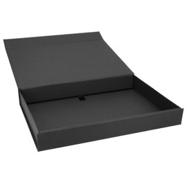 Magnetic Gift Box (A4) 31 x 22 x 4 cm Gift Packaging Box Gift Box Birthday Item Colour: Matte Black Natural Paper