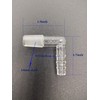 2pack Glass Elbow Adapter 14mm Male Frosted Glass (Size 1)