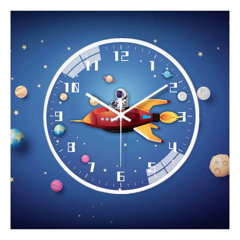 Dolores Reloj Digital De Pared Sala Modern Redond Silen 3d