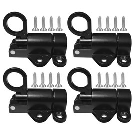 Self-Closing Latches, 2/4Pcs Spring Bolt Latches Aluminum Alloy Sliding Latches with Screws for Door Gate Window Cabinet Fence