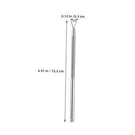 PACKOVE 6pcs Stainless Steel Nail Care Tools for Manicure Pedicure Precision Cuticle Pusher Nail Edge Cleaner and Polish Removal Tools