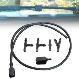 washer nozzle kit windshield washer nozzle car windshield wiper nozzle adjustable windshield washer nozzle windscreen washer hose connector kit 2 meter hose connector 4 pcs hose connector 2 pcs wiper