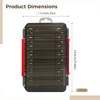 Fishing Tackle Box, Double Layer Foldable Lure Storage Organizer, Transparent