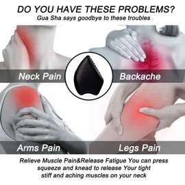 Gua Sha Facial Massage Tool, Black Bianstone Guasha Board for Face Body Natural Jade Stone Scraping Massage Tool for Traditional SPA Acupuncture Therapy Anti-Aging Health & Skin Care (Heart)