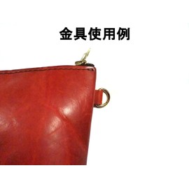 Ichinen Access Family Tool 56462 D-Ring (Wire Diameter 0.2 inch (4 mm) Inner Width 1.6 inches (40 mm) Antique Gold, Pack of 5