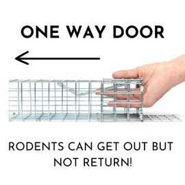 Excluder One Way Squirrel and Rodent Trap - Control Mice, Rats, Bats, Squirrels and More - Fine Copper Mesh Wool Included To Seal Hole- Better than Steel Wool - Good for Attic Door (3 x 3 Opening)