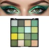 Fychuo Green Eyeshadow Palette Glitter Eyeshadow 16 Colours Eyeshadows Make