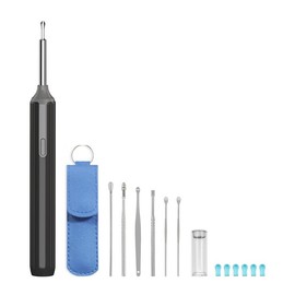 Mother's Day  Ear Wax Removal Tool With Camera, 1 Set Portable Type-C Rechargeable Ear Cleaner, Waterproof Endoscope Ear Cleaning Tool, HD Camera - Color: black