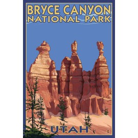 Bryce Canyon National Park, Utah - Summer #2 (16x24 Giclee Gallery Print, Wall Decor Travel Poster)