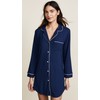 eberjey Women's Gisele Sleepshirt, Navy/Ivory, Small