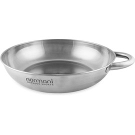 normani Outdoor Stainless Steel Bowl with Handle – Rustproof, Food-Safe, Tasteless, Environmentally Friendly – Capacity 1.7 L – 23 x 5 cm Colour Stainless Steel