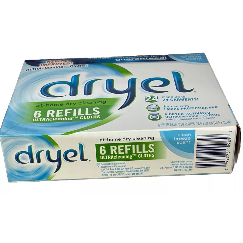 Dryel 1-DRYEL At Home Dry Cleaning Cloth Refill ULTRAcleaning Discontinued