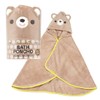 Skater BPO1-A Water Absorbent, Quick Drying, Hooded Bath Poncho, Bear,