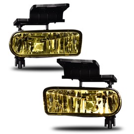 G-PLUS Fog Lights Lamp Left Right Compatible With 1999-2002 Chevy Silverado 1500/2500/2001 2002 Chevy Silverado 3500/2000-2006 Tahoe Suburban faros antiniebla(Yellow)