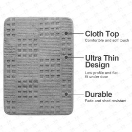 Thicken Bath Mats 30x20 Non-Slip Absorbent Bathroom Rug, Quick Dry Machine Washable Shower Tub Mat with Rubber Backing, Soft Floor Carpet for Bathroom Decor Waffle Grey