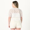 The Drop Women’s Doca Lace Tie Front Top with Scallop