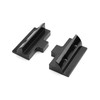 Set of 2 black plastic side mounting brackets for fitting