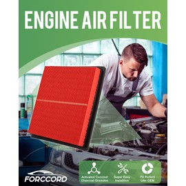 Forccord 1 Pack Cabin Air Filter and 1 Pack Engine Air Filter fit for 19-26 Subaru Ascent 2.4L/18-22 Subaru Crosstrek 2.0L/21-22 Subaru Crosstrek 2.5L 72880FL00A 16546AA16A Replacement Accessories