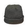 Solid Foliage Grey Ribbed Classic Cuffed Winter Knit Stocking Hat