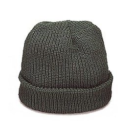 Solid Foliage Grey Ribbed Classic Cuffed Winter Knit Stocking Hat Watch Cap Made in The USA