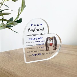 Red Ocean Never Forget That I Love You Gift For Boyfriend Acrylic Plaque Valentines Day Gift For Boyfriend Gift For Anniversary Boyfriend Gifts Romantic Gifts Love Gift Keepsake Gift For Him