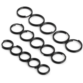 TIMULTI Key Ring Titanium Carabiner Keychain Ring Double Ring Keychain for Men Lightweight Polished Surface