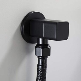 G1/2 Angle Valve Mixer Water Stop Valve Bathroom Toilet Washbasin Accessory Black Bathroom Supply