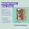 mierEdu Magnetic Game Box Trains, Promotes Motor Skills + Fantasy,