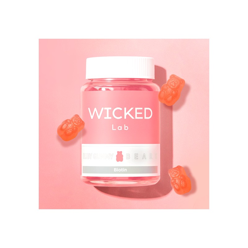 Pink Gummy Bear High-Content Biotin Multivitamin Plant-Based Vegan Gummies 4