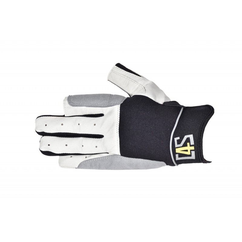 crazy4sailing Cruising Sailing Gloves with 2 Fingers Cut, Colour: Red,