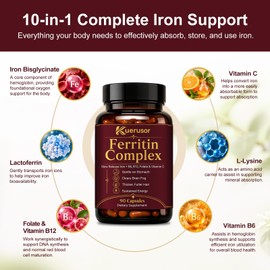 Ferritin Support Iron Supplement for Women, 90 Capsules
