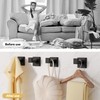 HITSLAM Towel Hooks for Bathroom Wall Mounted, Black Bathroom Hooks,