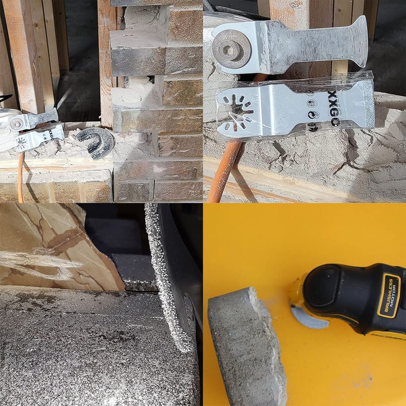 XXGO 4 Pcs Oscillating Multi Tool Diamond Blades for Grit