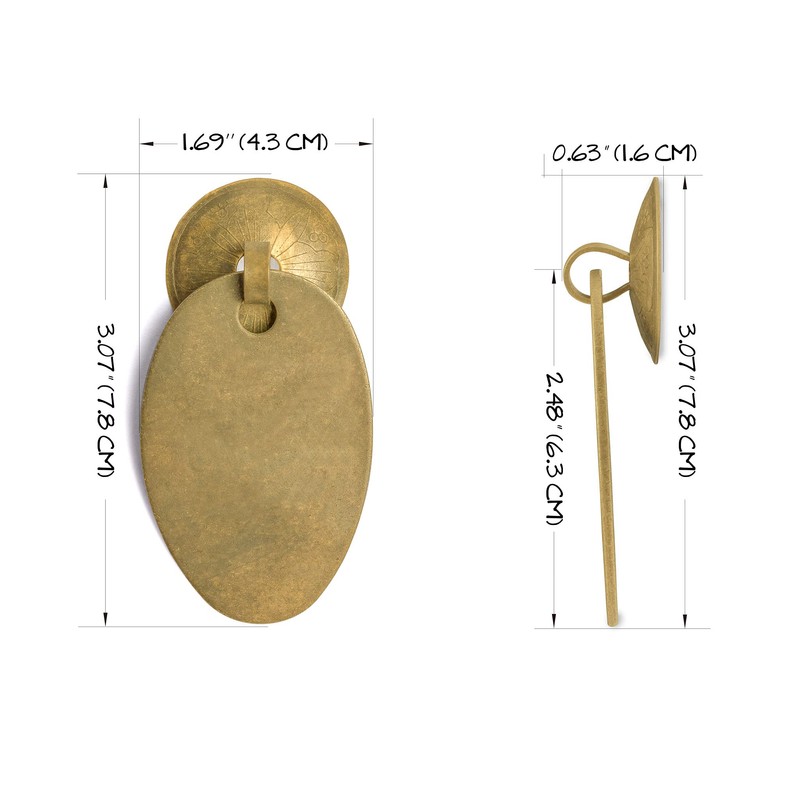 Hardware Philosophy "Golden Egg" Pulls 2.5 Inches - Set of