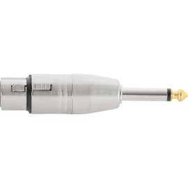 Pronomic AD-JMXF Adaptor - 6.3 mm Mono Jack Male to XLR Female - Ready Wired and Ready to Use - Gold-Plated Connector Tip - Robust Construction - Die-Cast Metal Housing