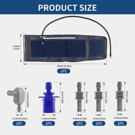 Verazquy Extra Large Blood Pressure Cuff, Portable Adjustable Replacement Extra Large Cuff Circumference Compatible Compatible with Omron BP Monitors 22-42CM Large Arm, Suitable Elders Adult Kids Home