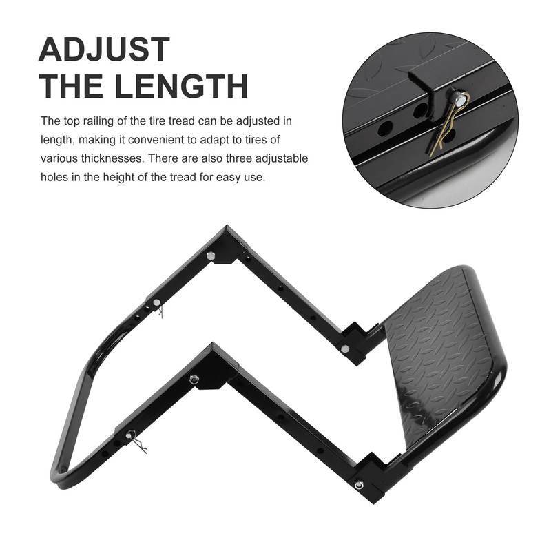 WINTOOLS Adjustable Folding Tire Step for Truck SUV Wheel Portable