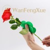 Garden Pruning Shears Kit with 1Pcs Red Metal Rose Leaf